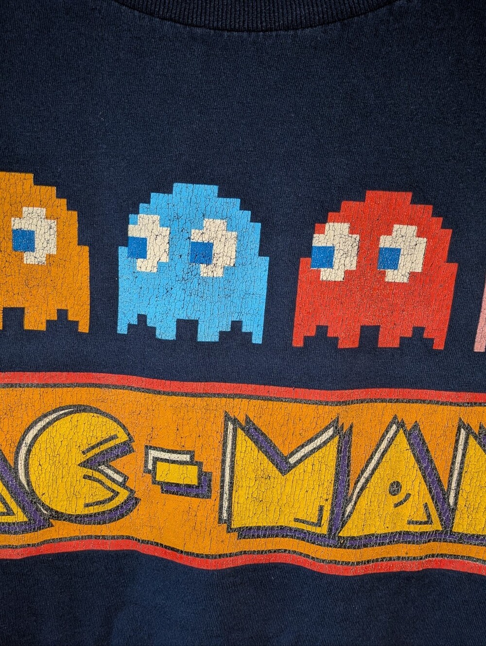 Pac-Man Navy Blue Short Sleeve Graphic Tee - Picture 3 of 4